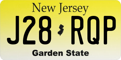 NJ license plate J28RQP