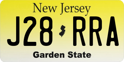 NJ license plate J28RRA