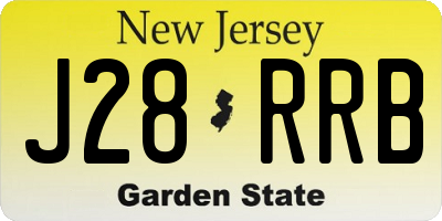 NJ license plate J28RRB
