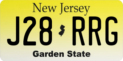 NJ license plate J28RRG