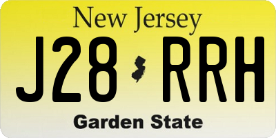 NJ license plate J28RRH