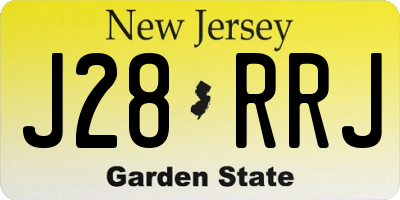 NJ license plate J28RRJ