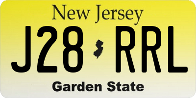 NJ license plate J28RRL