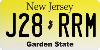 NJ license plate J28RRM