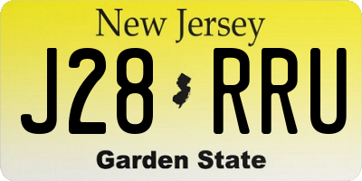 NJ license plate J28RRU