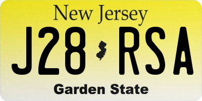 NJ license plate J28RSA