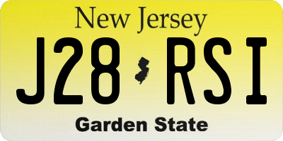 NJ license plate J28RSI