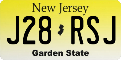NJ license plate J28RSJ