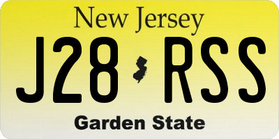 NJ license plate J28RSS