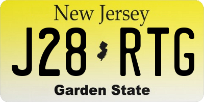 NJ license plate J28RTG