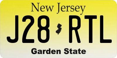 NJ license plate J28RTL