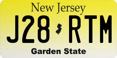 NJ license plate J28RTM