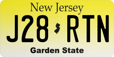NJ license plate J28RTN
