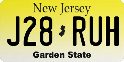 NJ license plate J28RUH