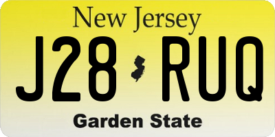 NJ license plate J28RUQ