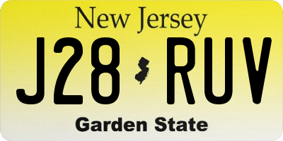 NJ license plate J28RUV