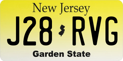 NJ license plate J28RVG