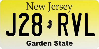 NJ license plate J28RVL