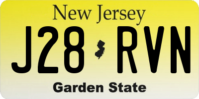NJ license plate J28RVN