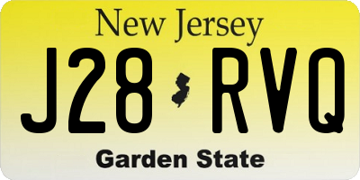 NJ license plate J28RVQ