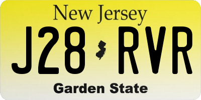 NJ license plate J28RVR
