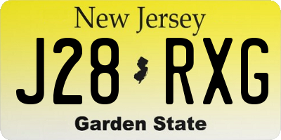 NJ license plate J28RXG
