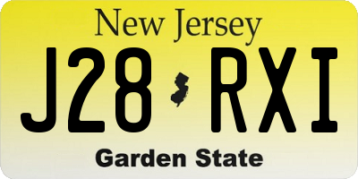 NJ license plate J28RXI