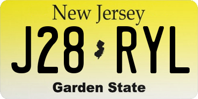 NJ license plate J28RYL