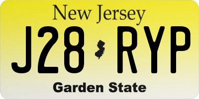 NJ license plate J28RYP