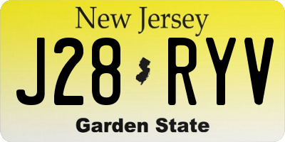NJ license plate J28RYV