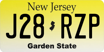 NJ license plate J28RZP