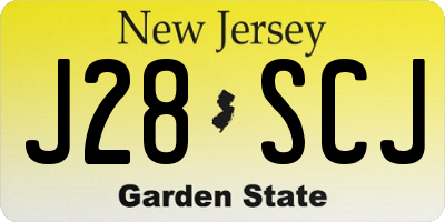 NJ license plate J28SCJ