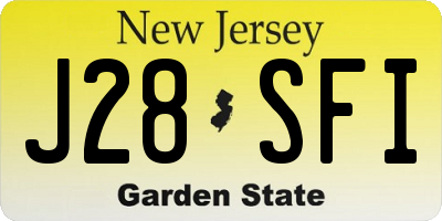 NJ license plate J28SFI