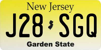 NJ license plate J28SGQ