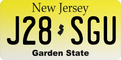 NJ license plate J28SGU
