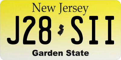 NJ license plate J28SII