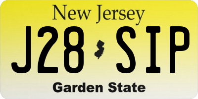 NJ license plate J28SIP
