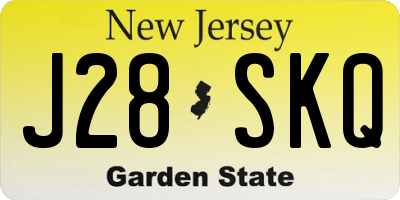 NJ license plate J28SKQ