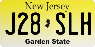 NJ license plate J28SLH