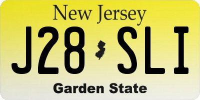 NJ license plate J28SLI