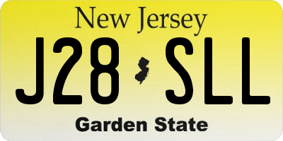 NJ license plate J28SLL