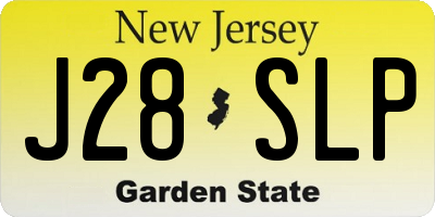 NJ license plate J28SLP