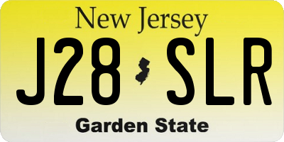 NJ license plate J28SLR