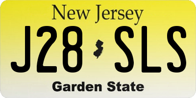 NJ license plate J28SLS