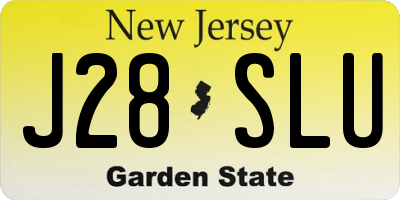 NJ license plate J28SLU