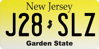 NJ license plate J28SLZ