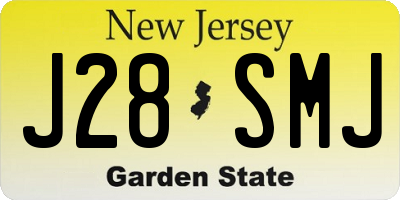 NJ license plate J28SMJ