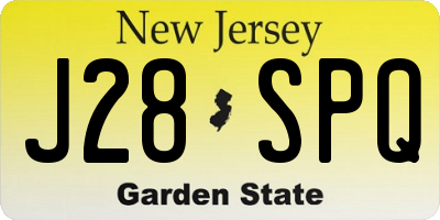 NJ license plate J28SPQ