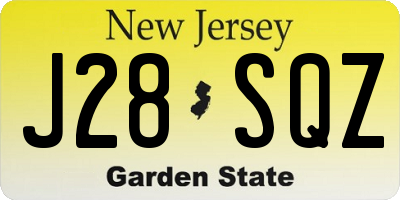 NJ license plate J28SQZ