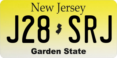 NJ license plate J28SRJ